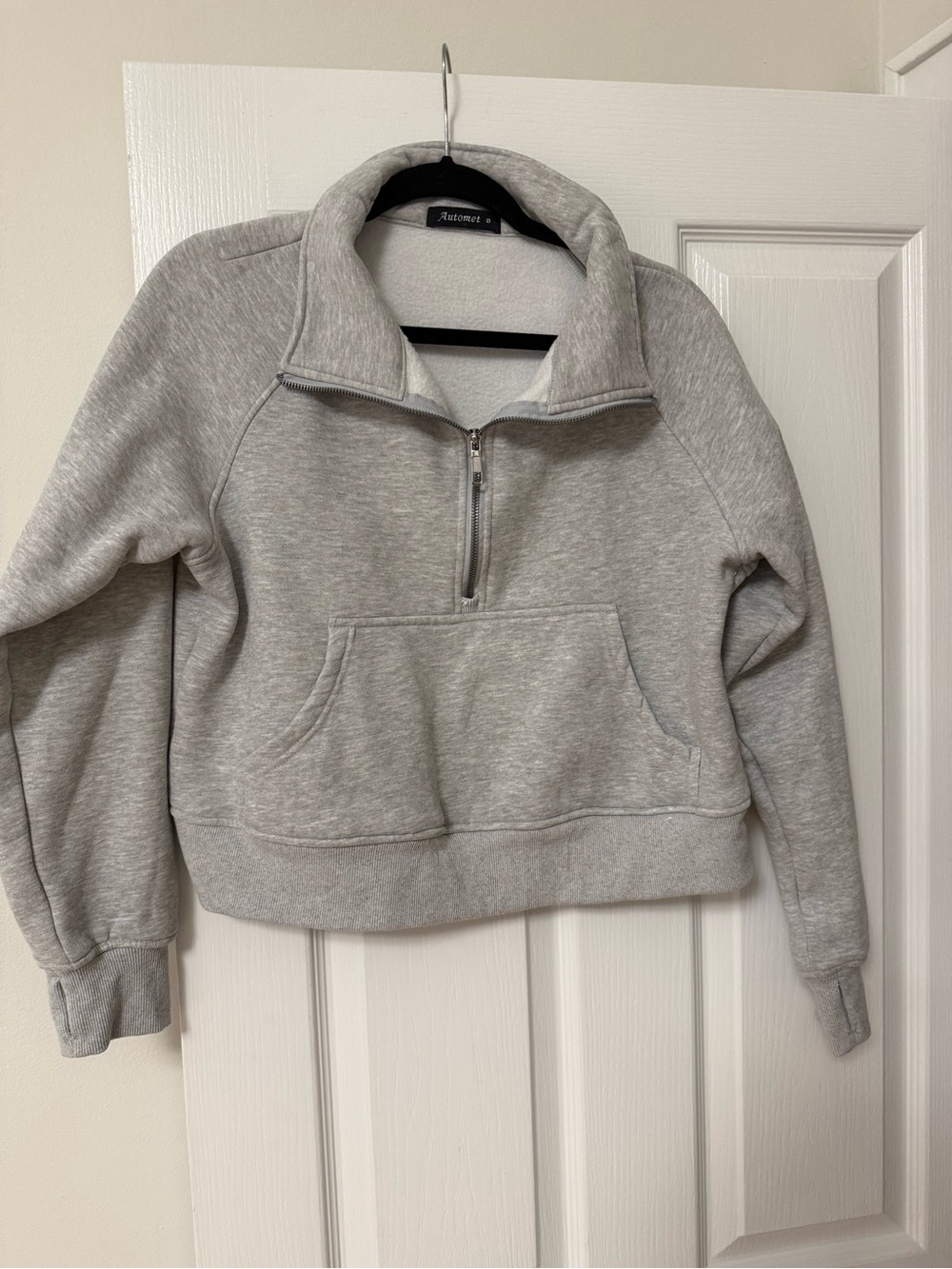 Automet Heather Gray Half-Zip Pullover Sweatshirt